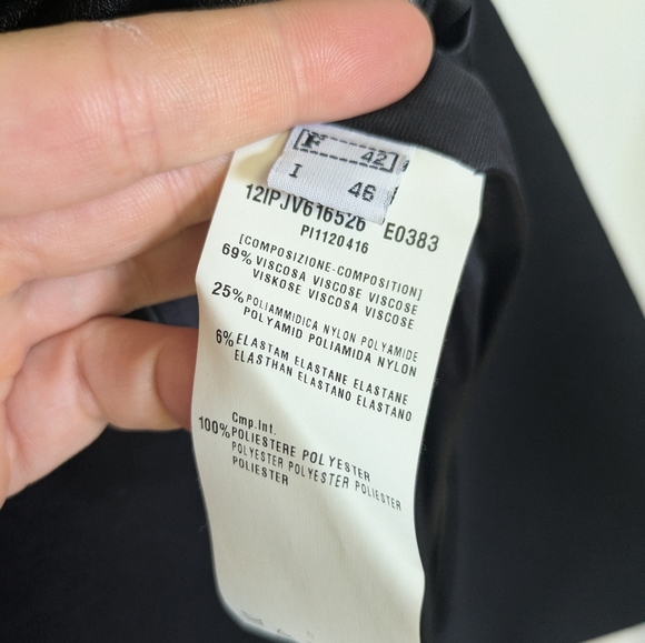 Plein Sud Jeanius Designer Luxury Two Tone Contrast Collar Black Blazer - Picture 6 of 6